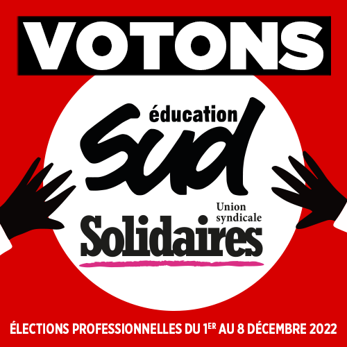 Votons Sud éducation solidaires